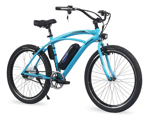Bicicleta Elétrica Machine Beach 350w Azul Vintage Machine Motors