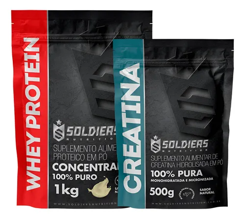 Kit: Whey Concentrado 1kg + Creatina Monohidratada 500g