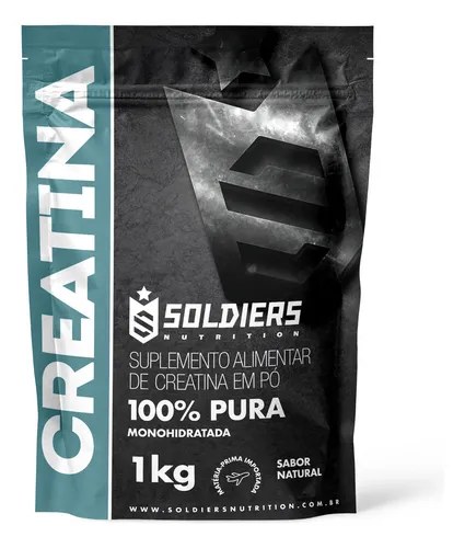 Creatina Monohidratada 1kg Soldiers Nutrition 100% Pura Importada Alta Performance Músculo Treino