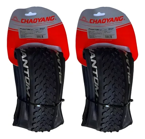 Par Pneus Chaoyang Phantom Wet Tubeless Bike Aro 29×2.20 Mtb Preto
